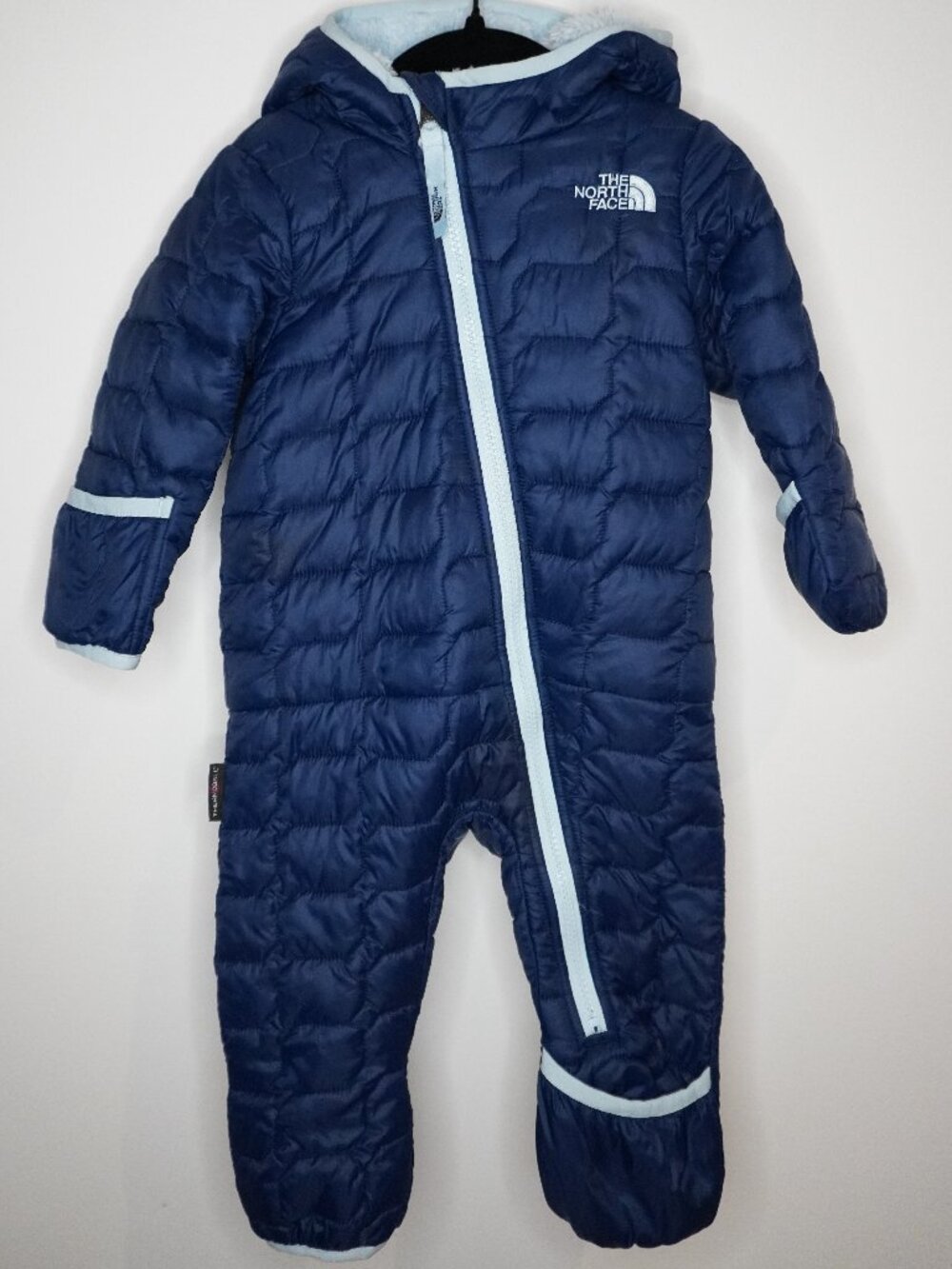 Northface Thermoball Bunting 6-12M Primaloft Navy Light Blue Coat Winter